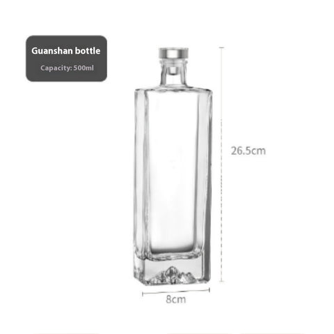 Guanshan Glass Wine Bottle Thick Bottom Fire Extinguisher Bottles